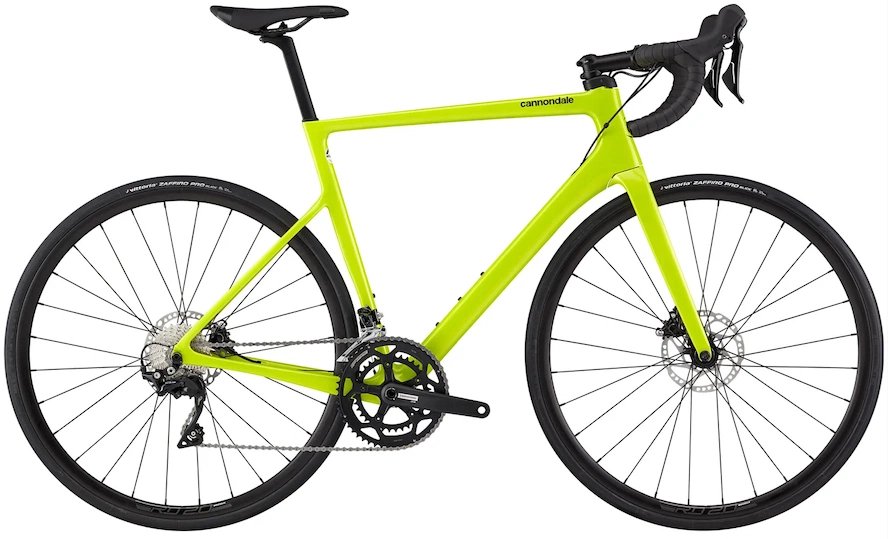 Occasion Cannondale SuperSix Evo Carbon Disc 105-Lime Heren